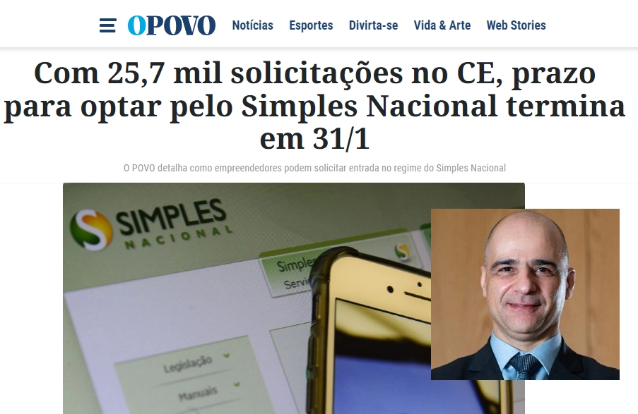 Diretor legislativo da FENACON defende atualização da tabela do Simples Nacional em matéria do jornal O Povo