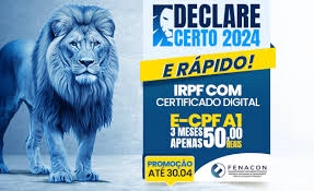 Certificado digital FENACON|CD por apenas 50,00 para envio do IRPF 2024