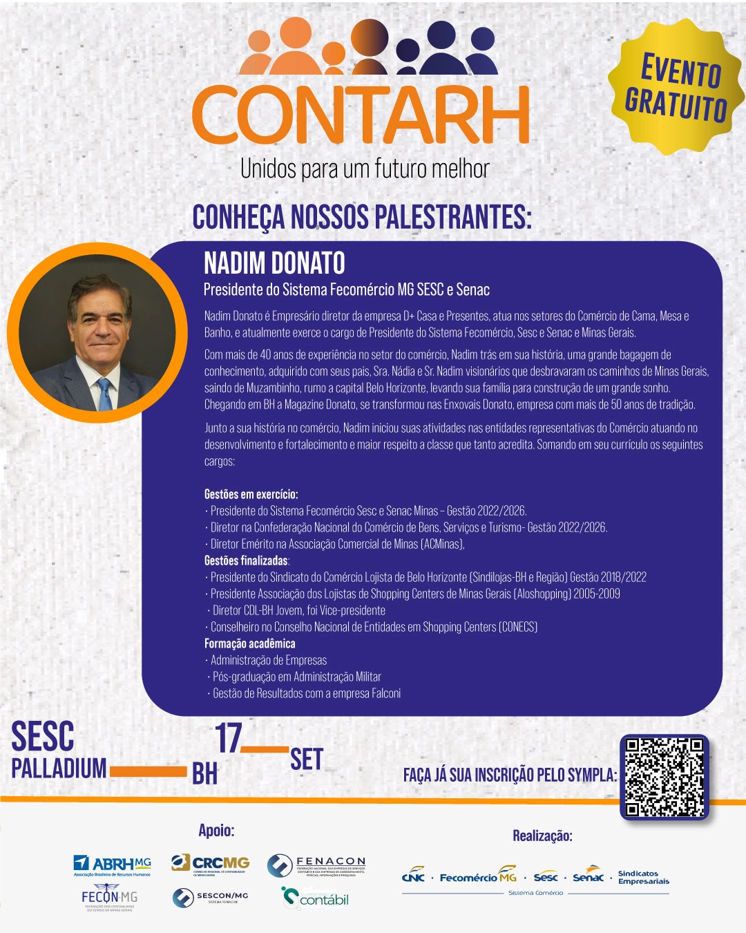 CONTARH e evento da Fecomércio MG